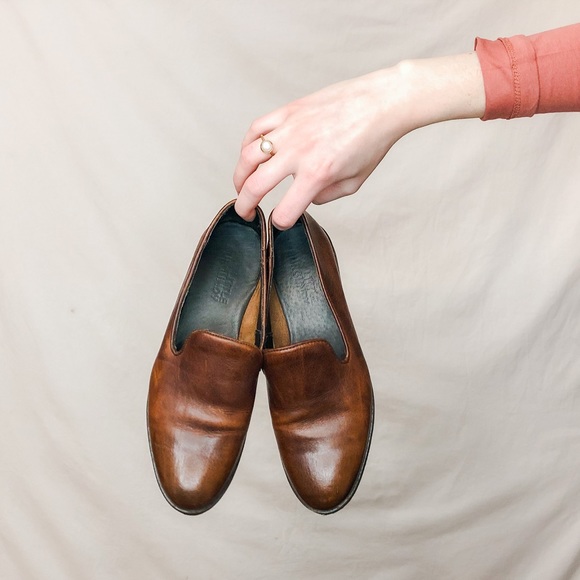 Brown leather loafers - Picture 1 of 1